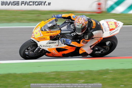 2009-05-09 Monza 3137 Superstock 600 - Free Practice - Christian Von Gunten - Suzuki GSX-R600
